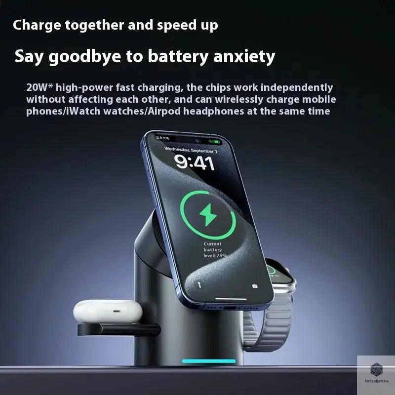 3-in-1 Magnetic Wireless Fast Charging Stand - Techgadgets24x 