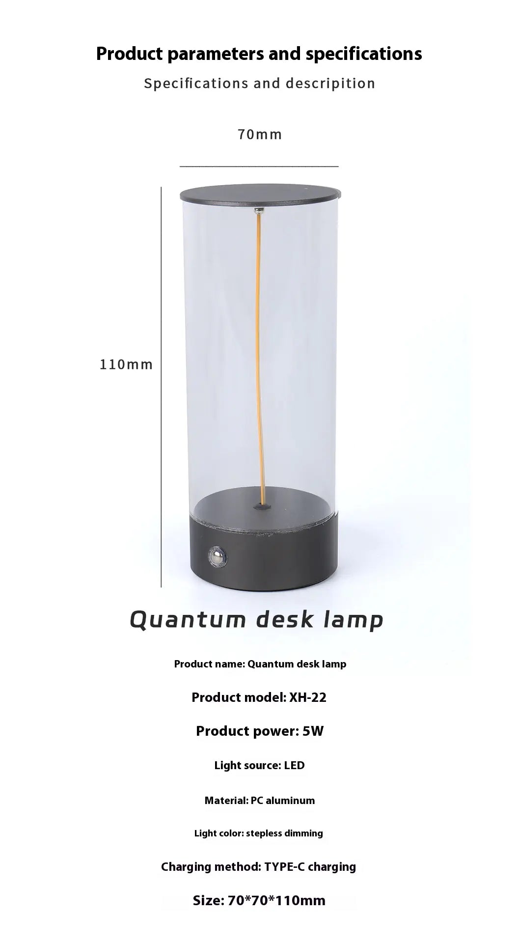 Quantum Magnetic Suction Color Light Table Lamp Creative