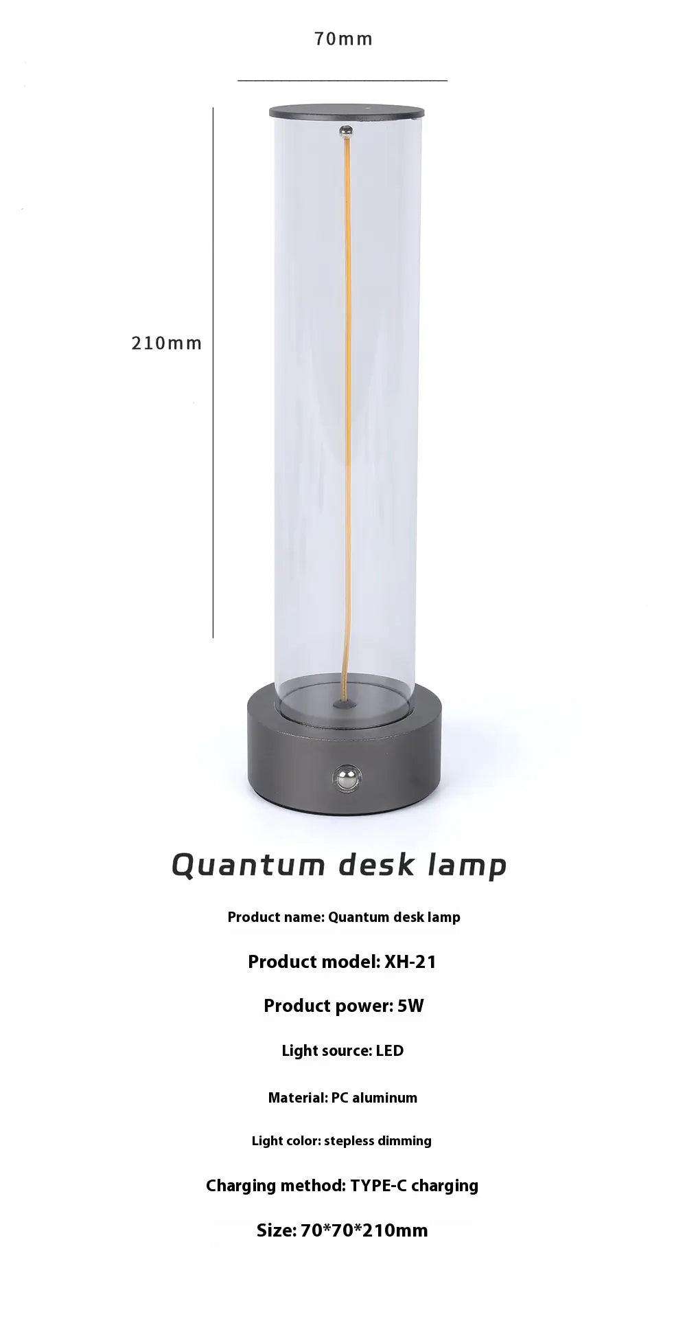 Quantum Magnetic Suction Color Light Table Lamp Creative