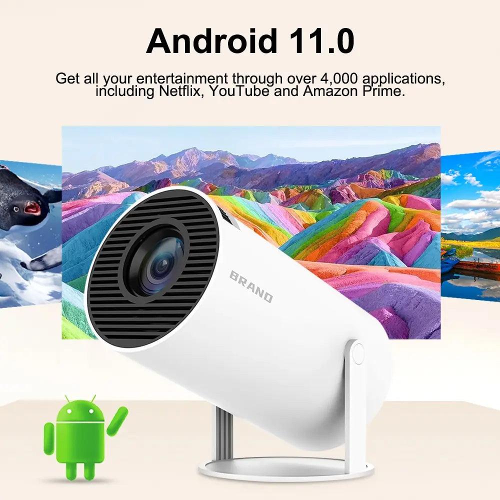 HY300 Mini Projector 4K Android 11 WIFI6 BT5.0 - Techgadgets24x 